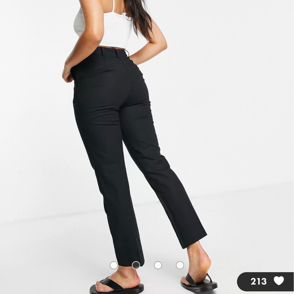 ASOS black hourglass cotton cigarette pants - Picture 2 of 2